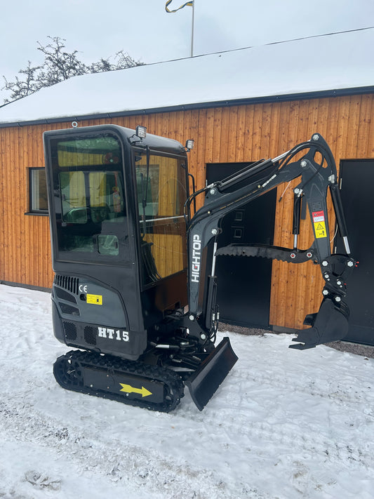 1,5 tons minigrävare med hytt, KOOP diesel och fullt utrustad