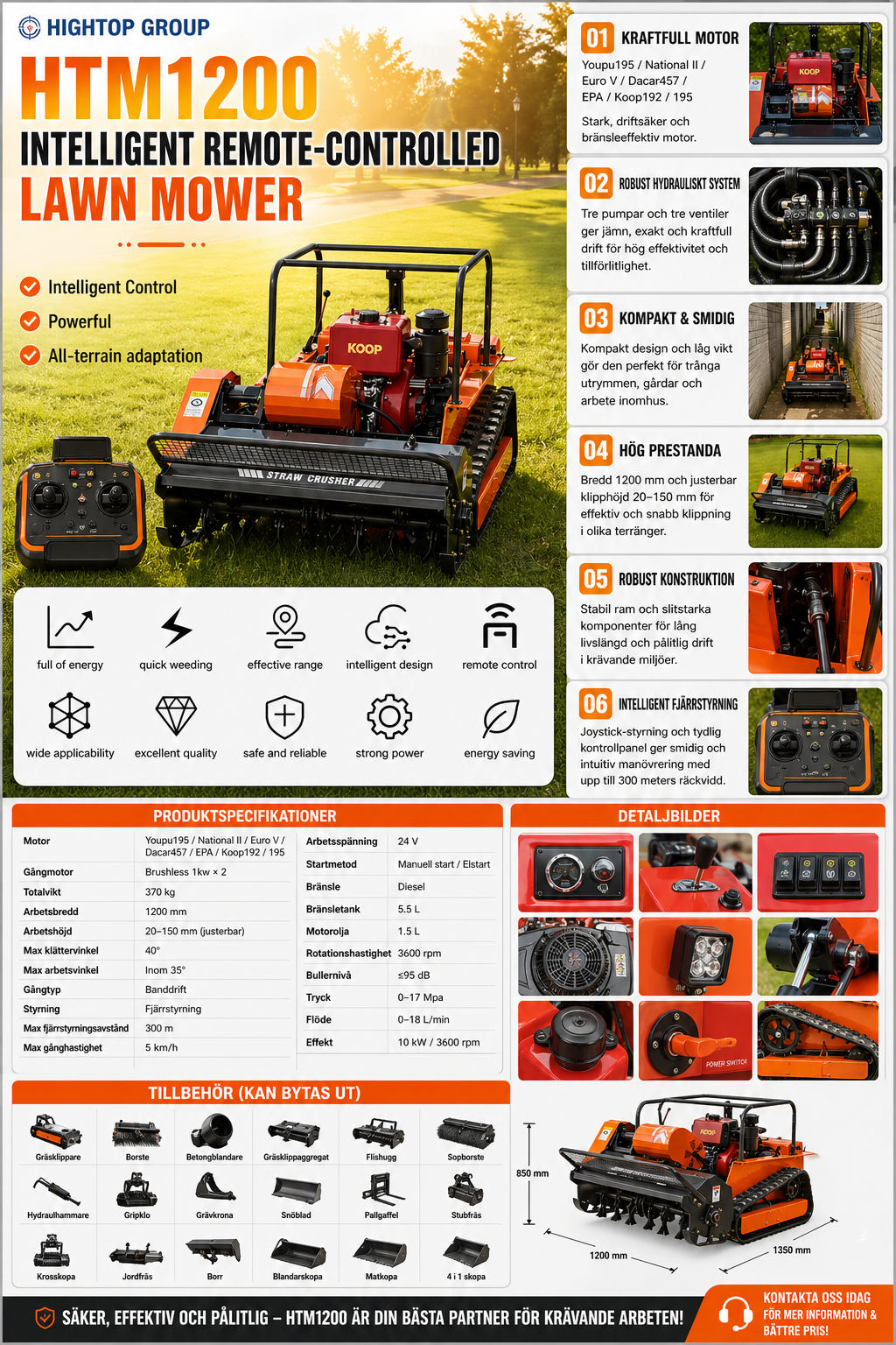 HTM1200-Intellgent-Remote-Controlled-Lawn-Mower