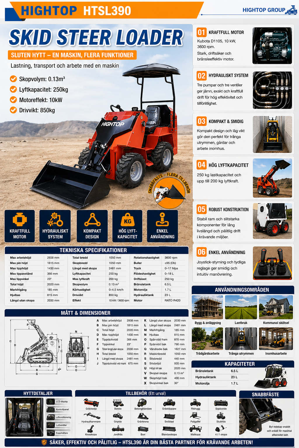 HTSL390 Skid Steer Loader
